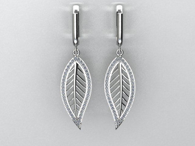 earrings 3D print model_1