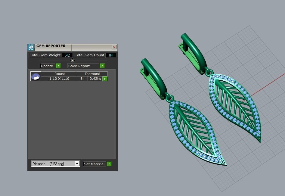 earrings 3D print model_4