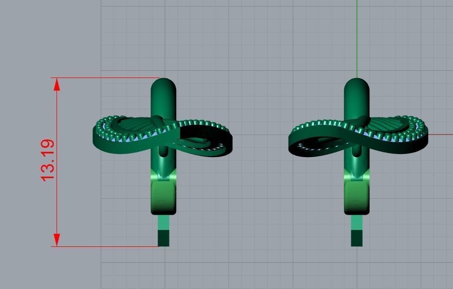 earrings 3D print model_9