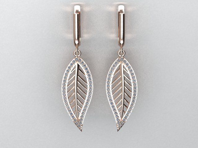 earrings 3D print model_2