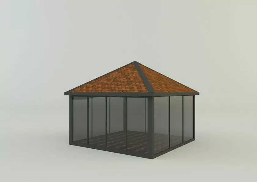 garden rest area pergola 3D model