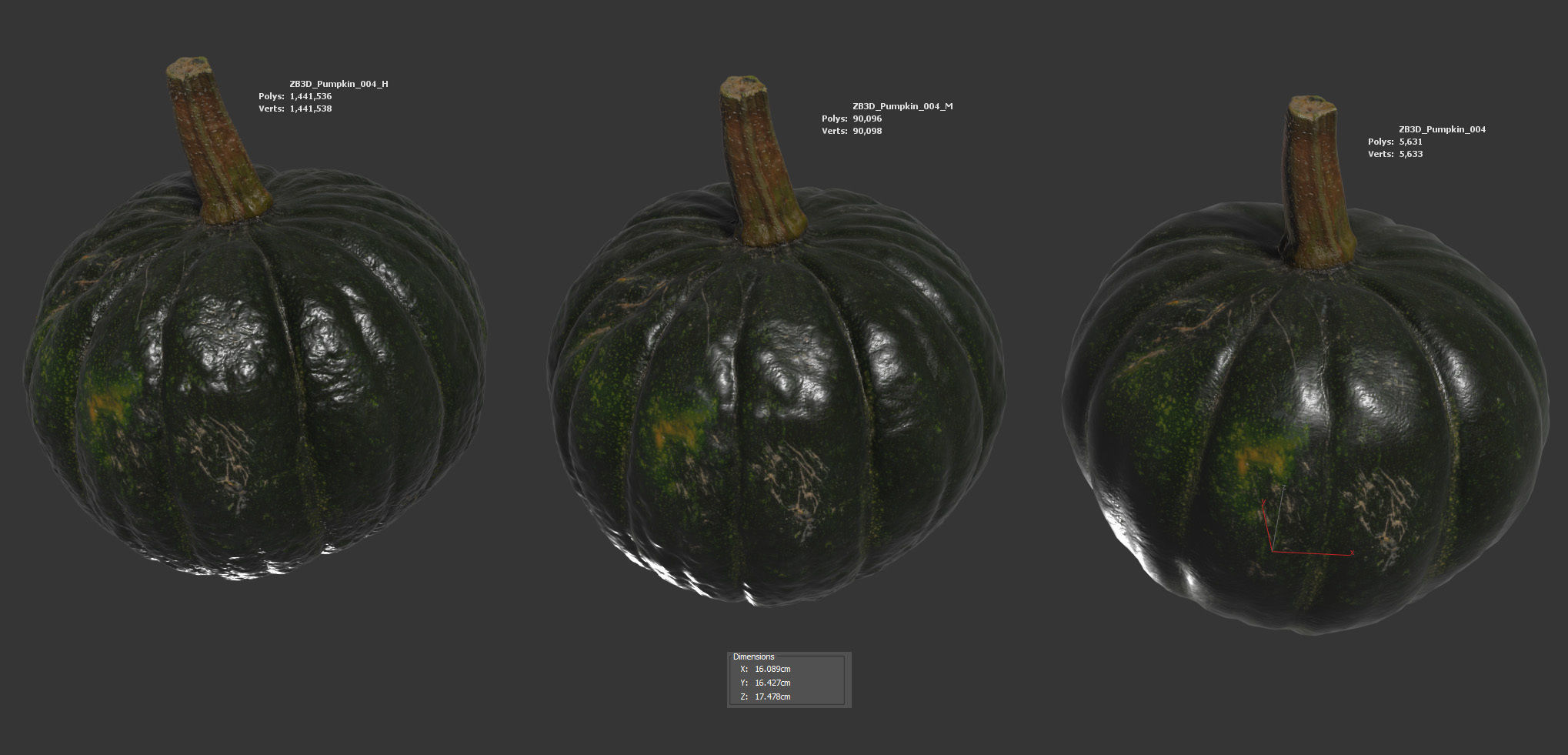 Pumpkin 3D model_5