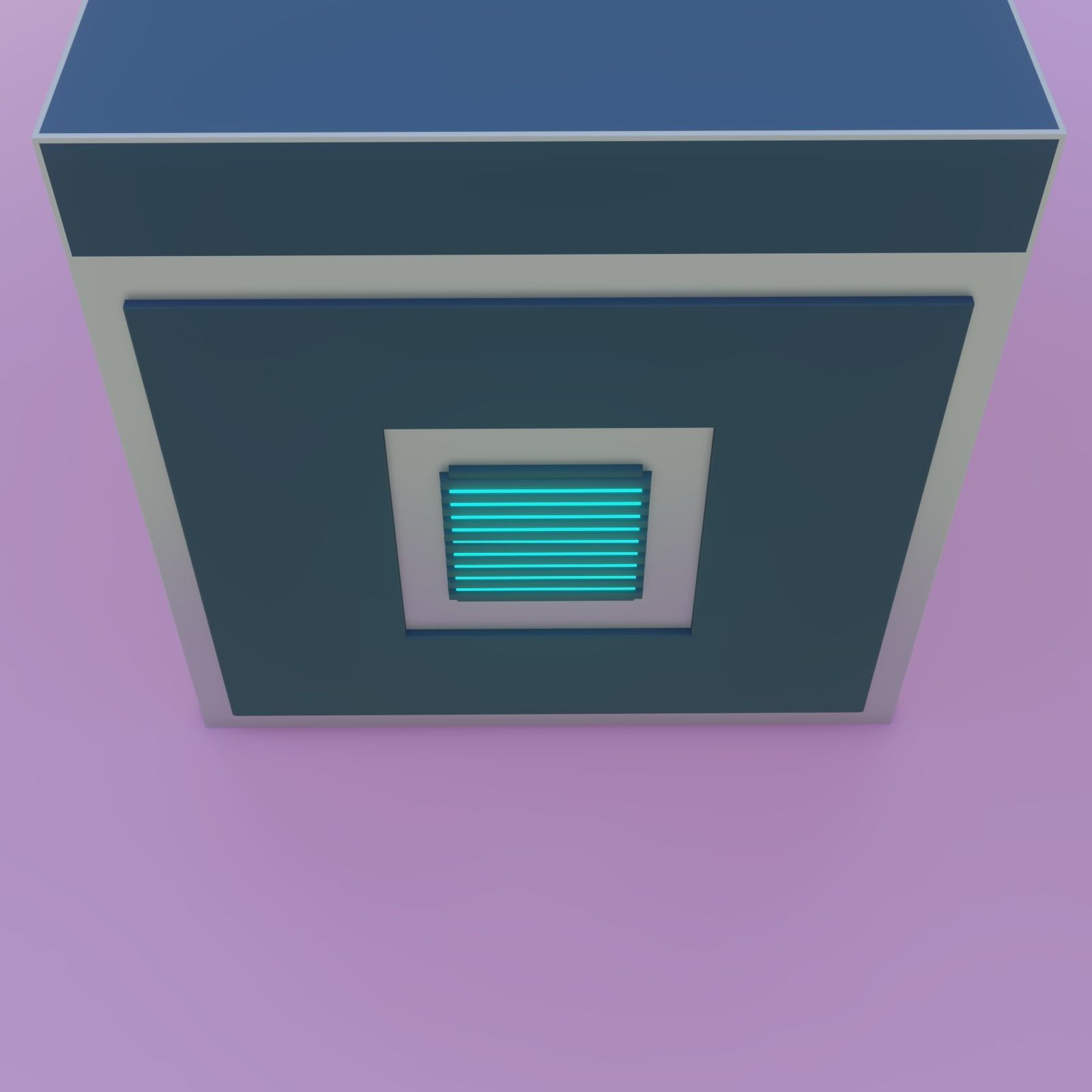 Unwilling the futuristic Sci-fi crate Low-poly 3D model_7