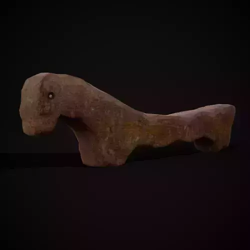 Old  Medieval Horse Toy Low-poly 3D model