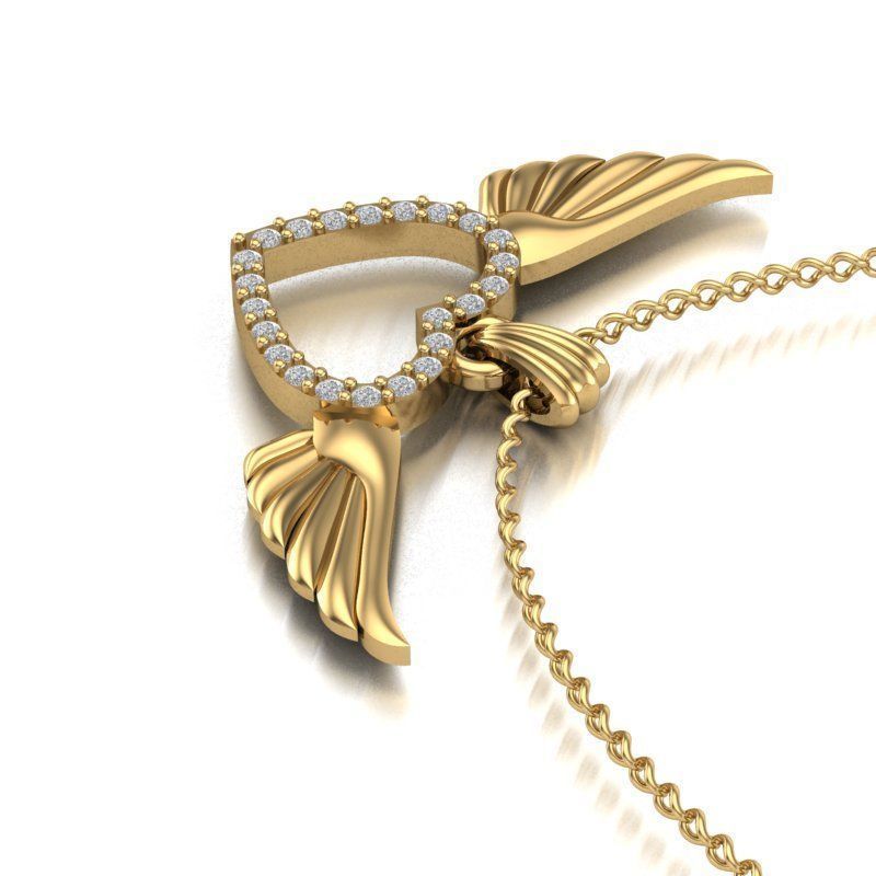 Angel Wings Necklace 3D print model_2