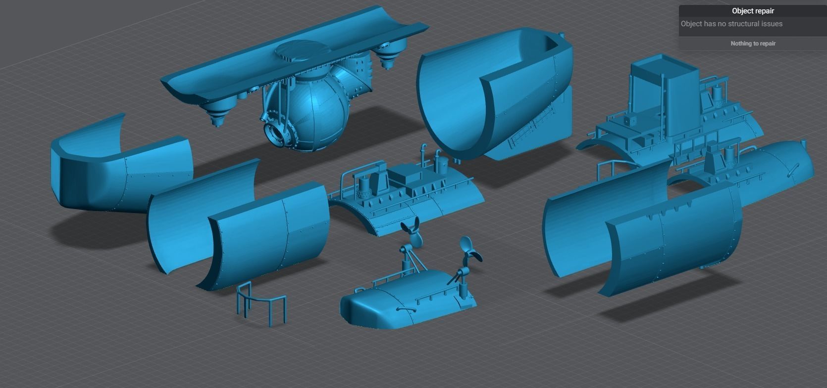 Bathyscaphe Trieste scale model  3D print model_6