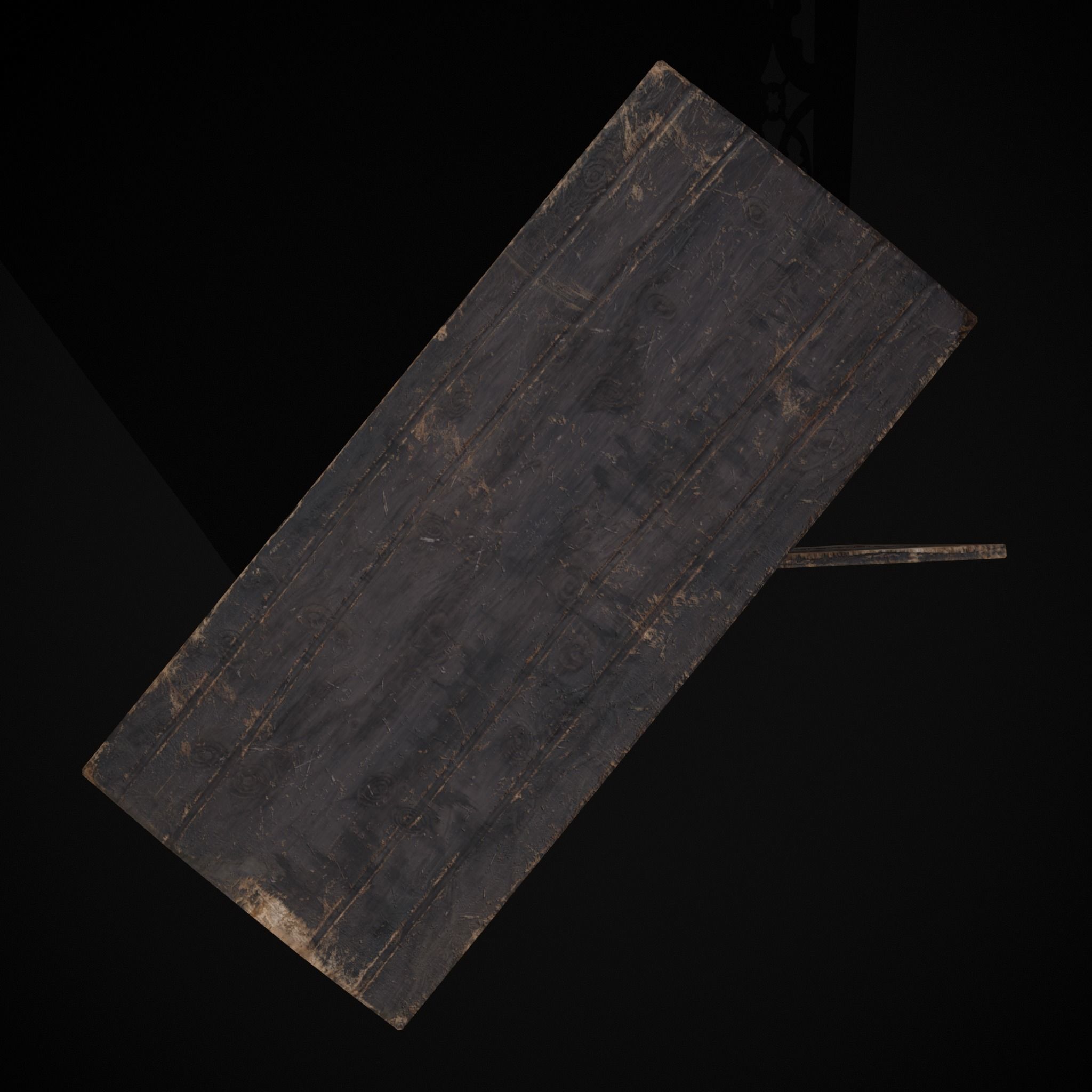 Small Gothic Cabinet Low-poly 3D model_13