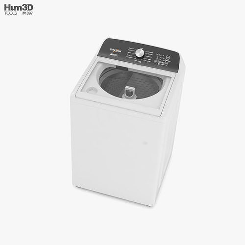 Whirlpool WTW5057LW Top Load Washing Machine 3D model CGTrader
