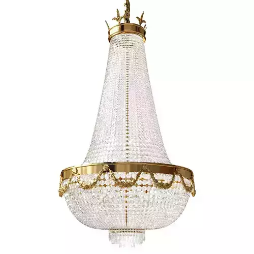 Home Concept Crystal Large modern Chandleir free Low-poly 3D model