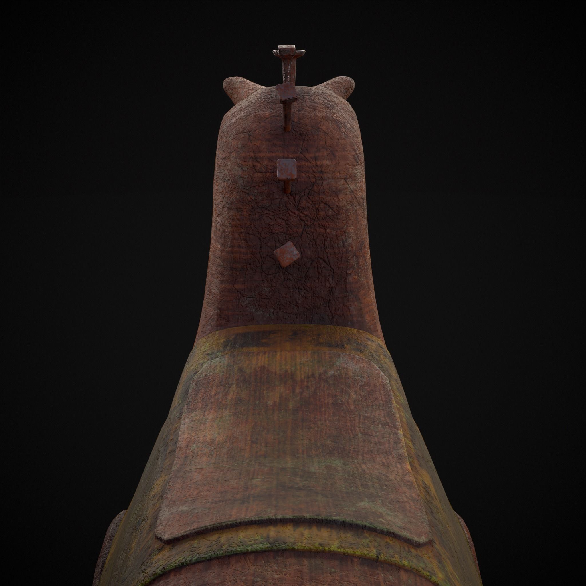 Medieval Horse Pull Along Low-poly 3D model_31