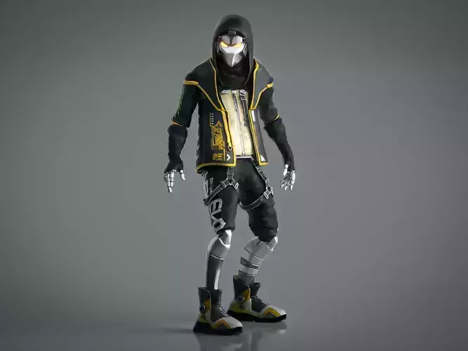 Robot - Techwear Sci-Fi Cyberpunk Character 3D model
