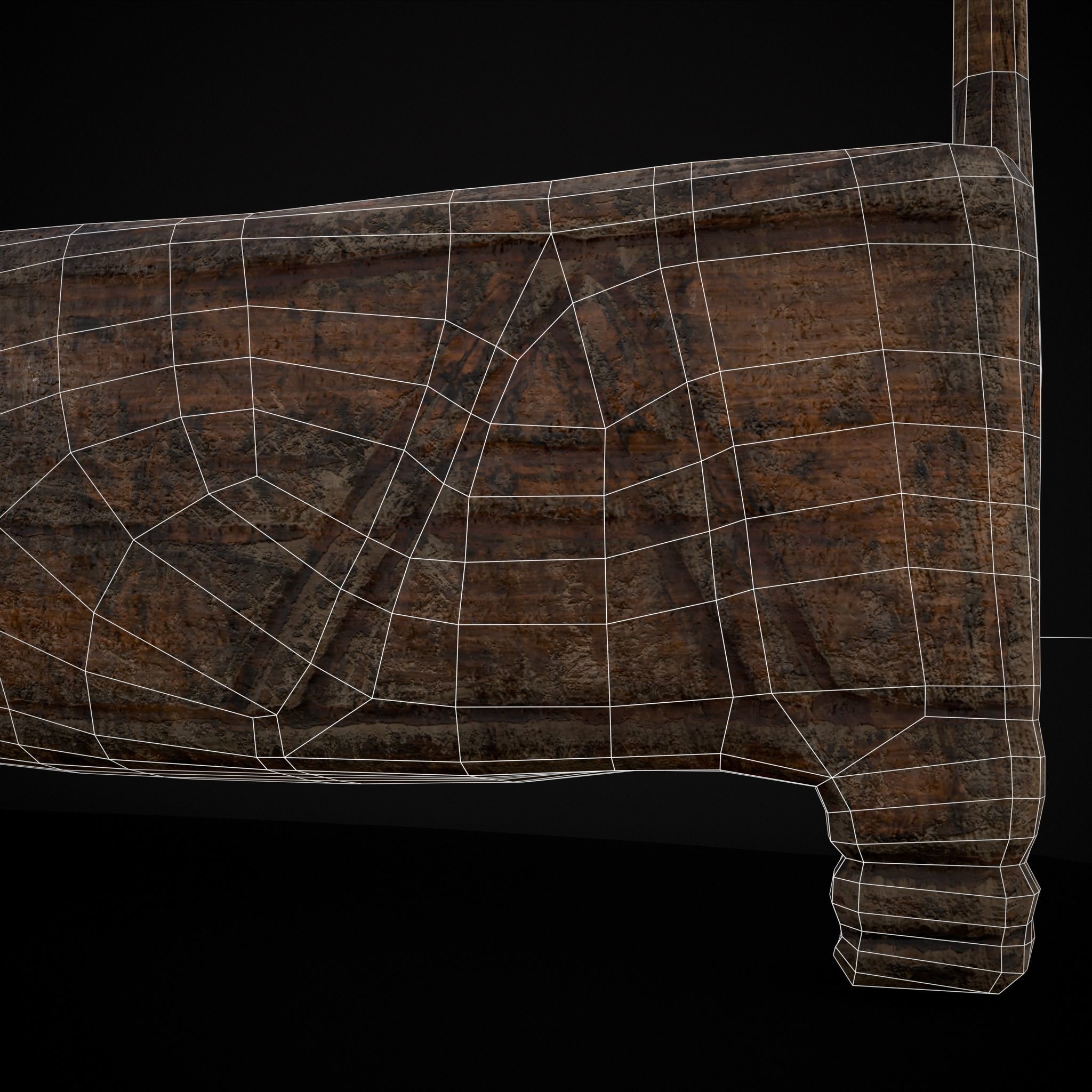 Medieval Carved Pig Container Low-poly 3D model_20
