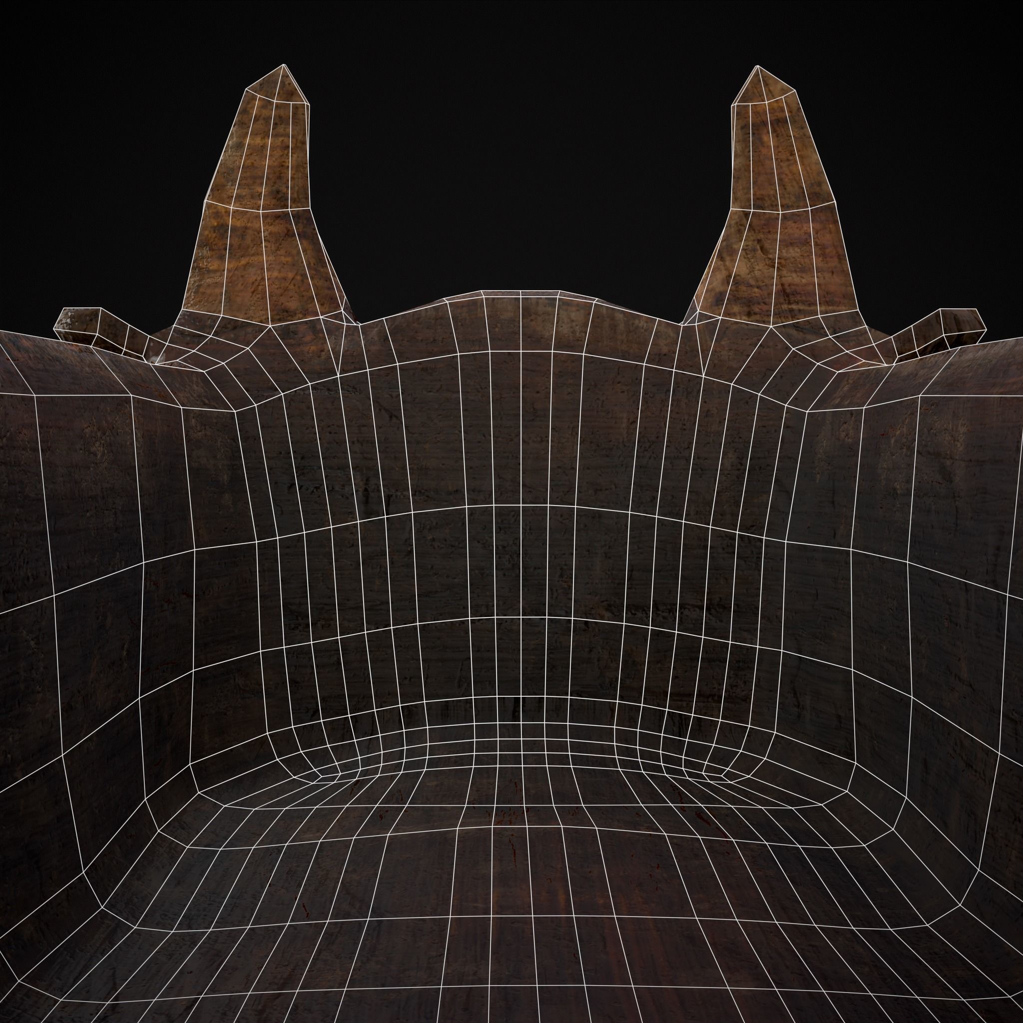 Medieval Carved Pig Container Low-poly 3D model_28