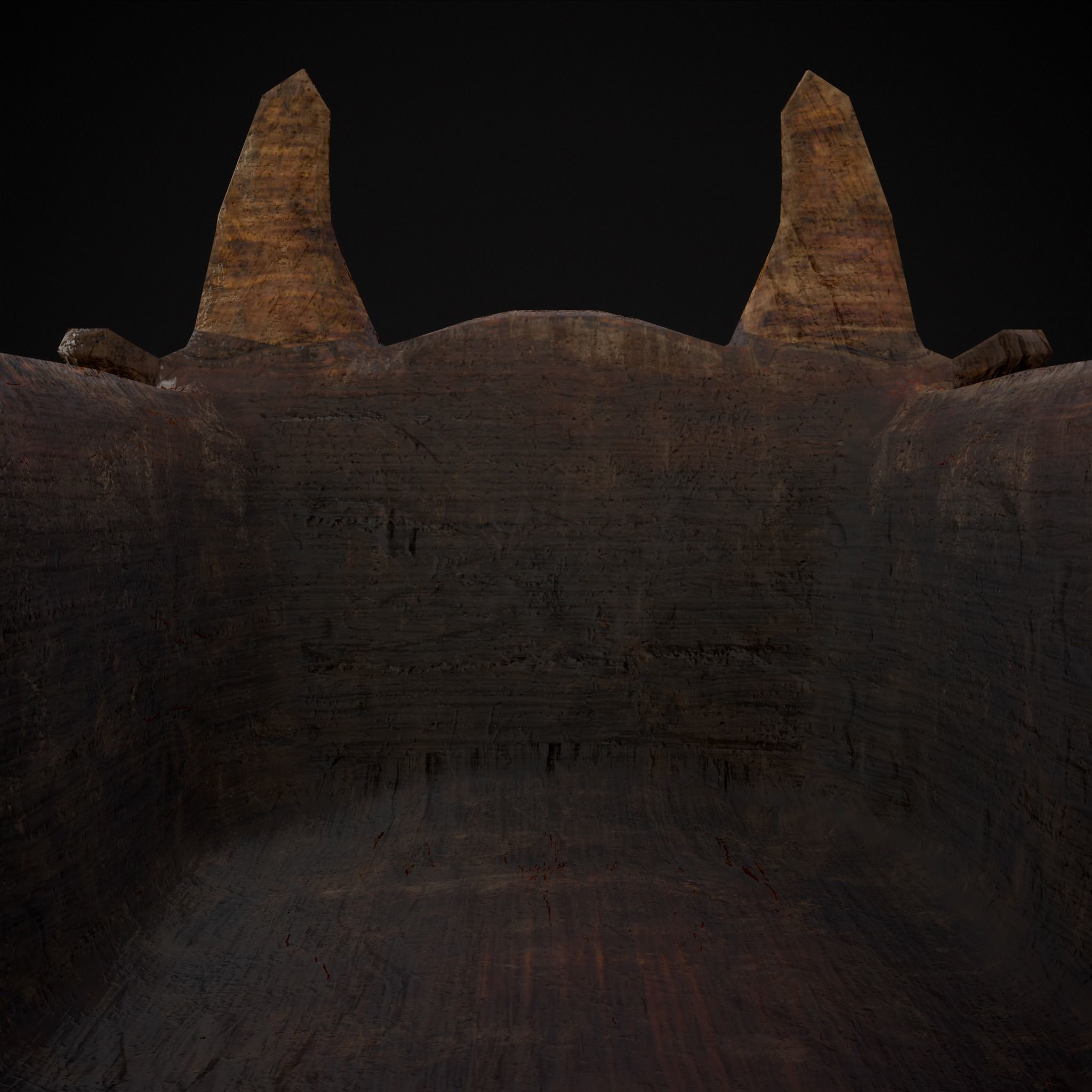 Medieval Carved Pig Container Low-poly 3D model_27