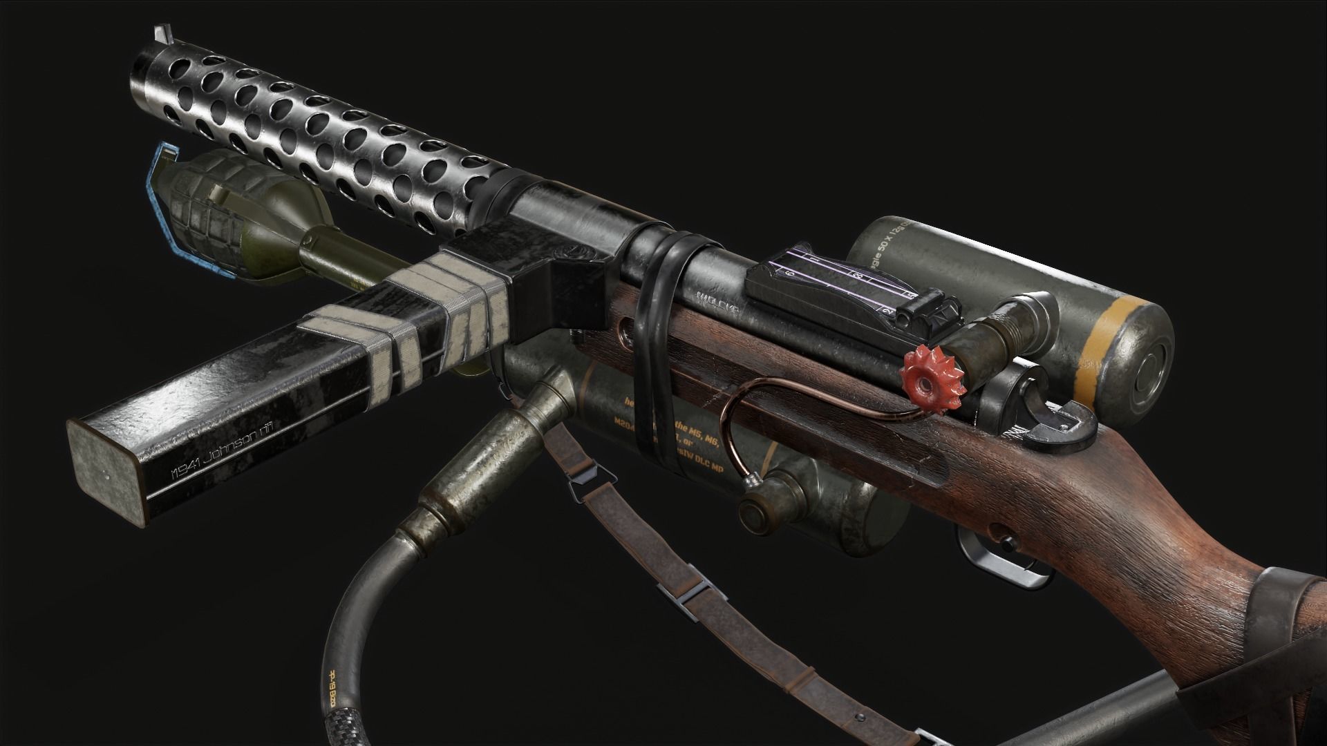 sterling submachine gun 3D model_12