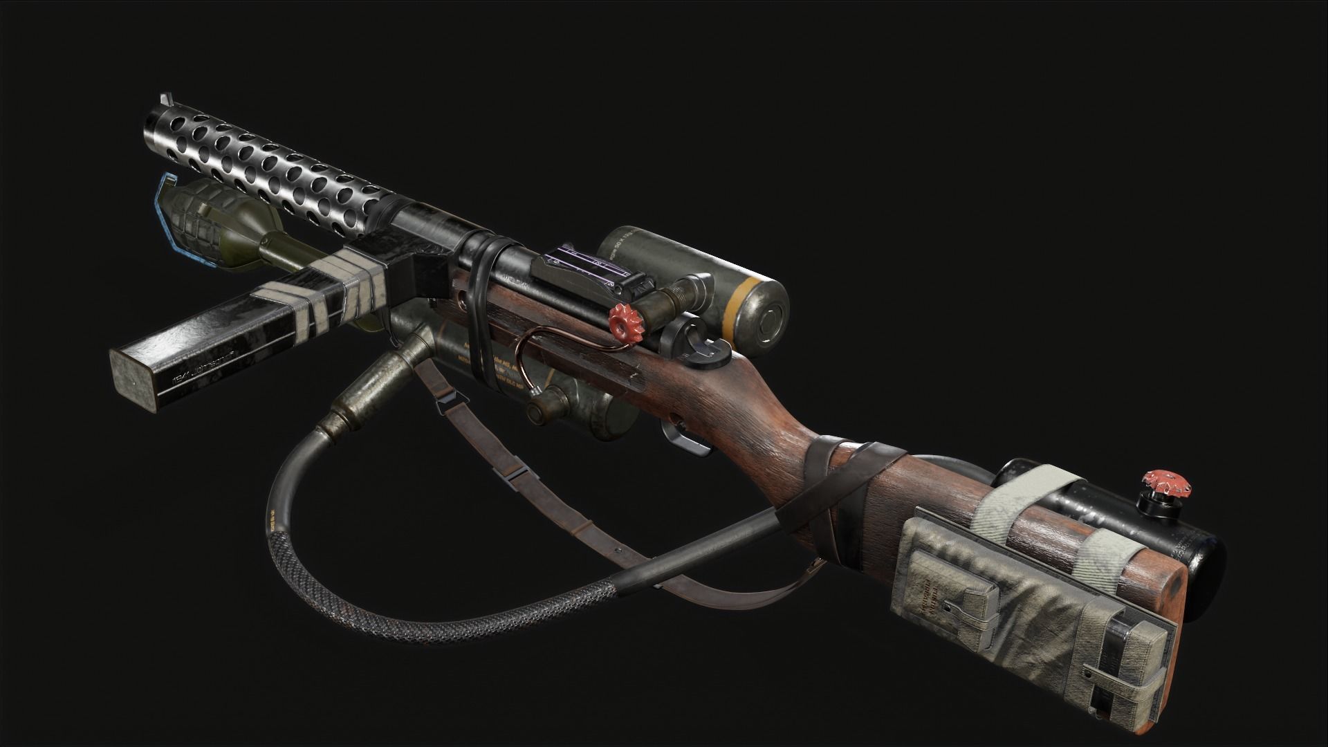 sterling submachine gun 3D model_5