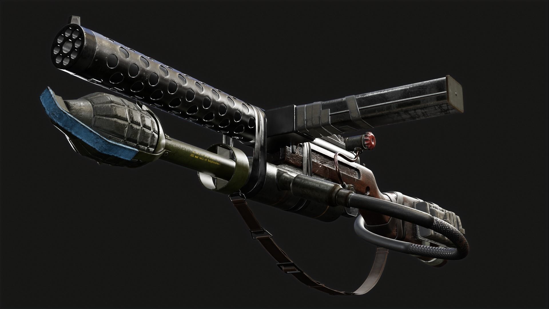 sterling submachine gun 3D model_6