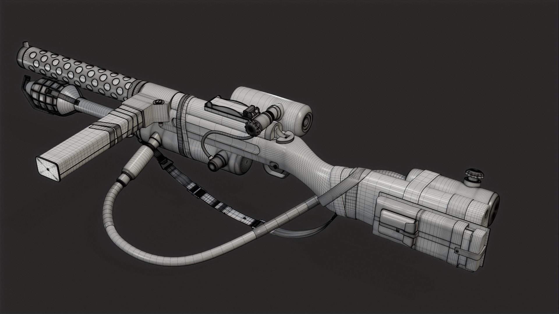 sterling submachine gun 3D model_14