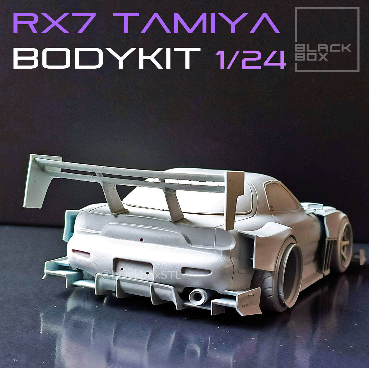 TIME ATTACK RX7 Bodykit FOR Tamiya 1-24th Modelkit 3D print model_6