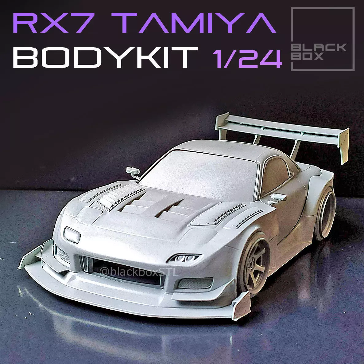 TIME ATTACK RX7 Bodykit FOR Tamiya 1-24th Modelkit 3D print model_0