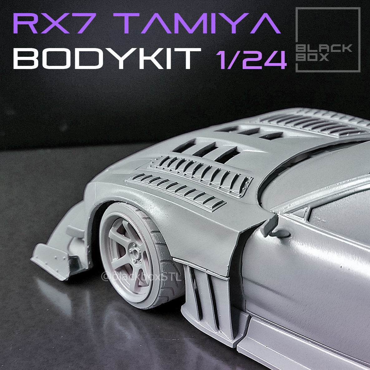 TIME ATTACK RX7 Bodykit FOR Tamiya 1-24th Modelkit 3D print model_5