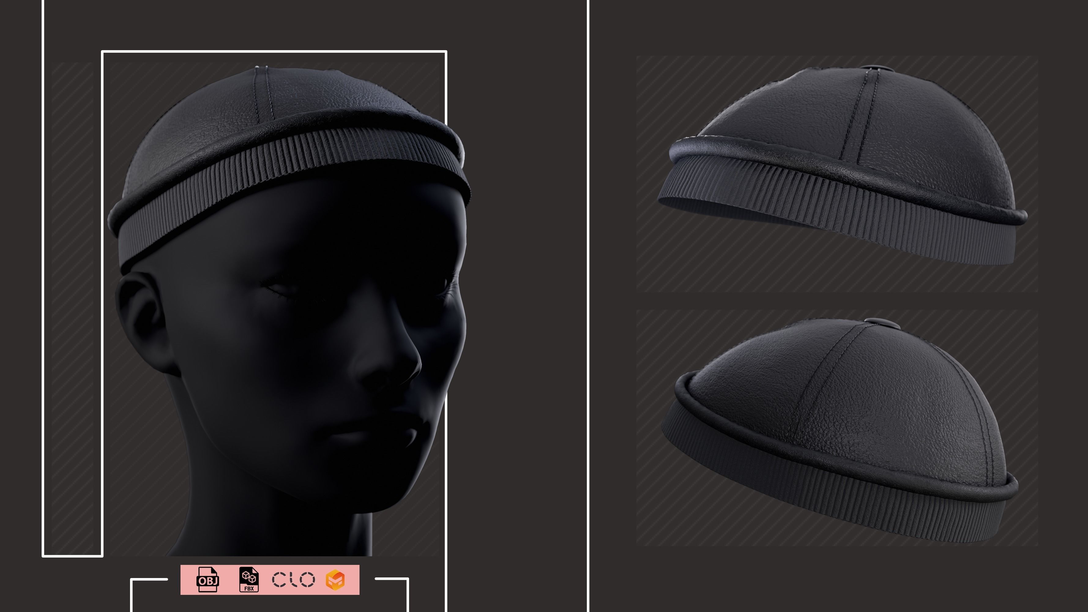 15 Hats pack - Project File ZPRJ OBJ FBX - VOL 01 3D model_1