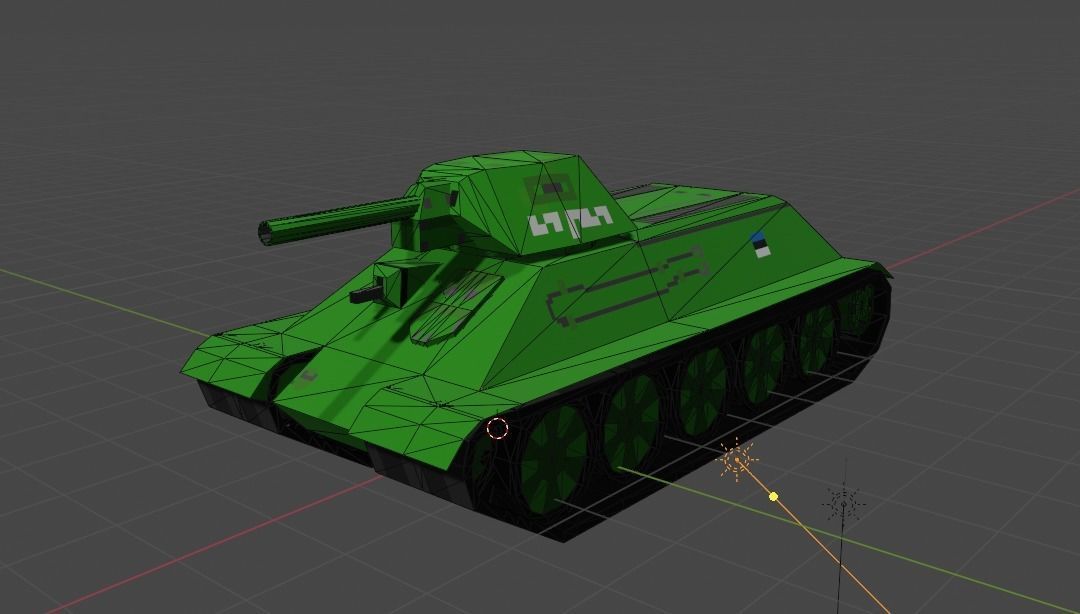 T-34 Low-Poly Low-poly 3D model_1