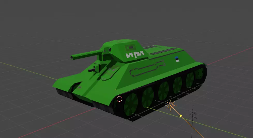T-34 Low-Poly Low-poly 3D model_0