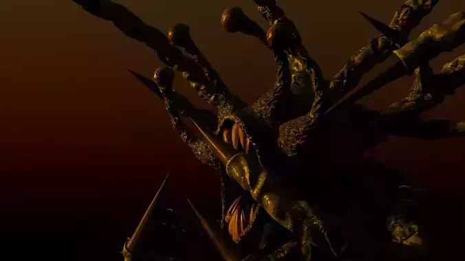 Lovecraftian Creature Low-poly 3D model