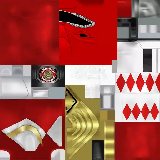 Mighty Morphin Red Ranger Amored Free 3D model