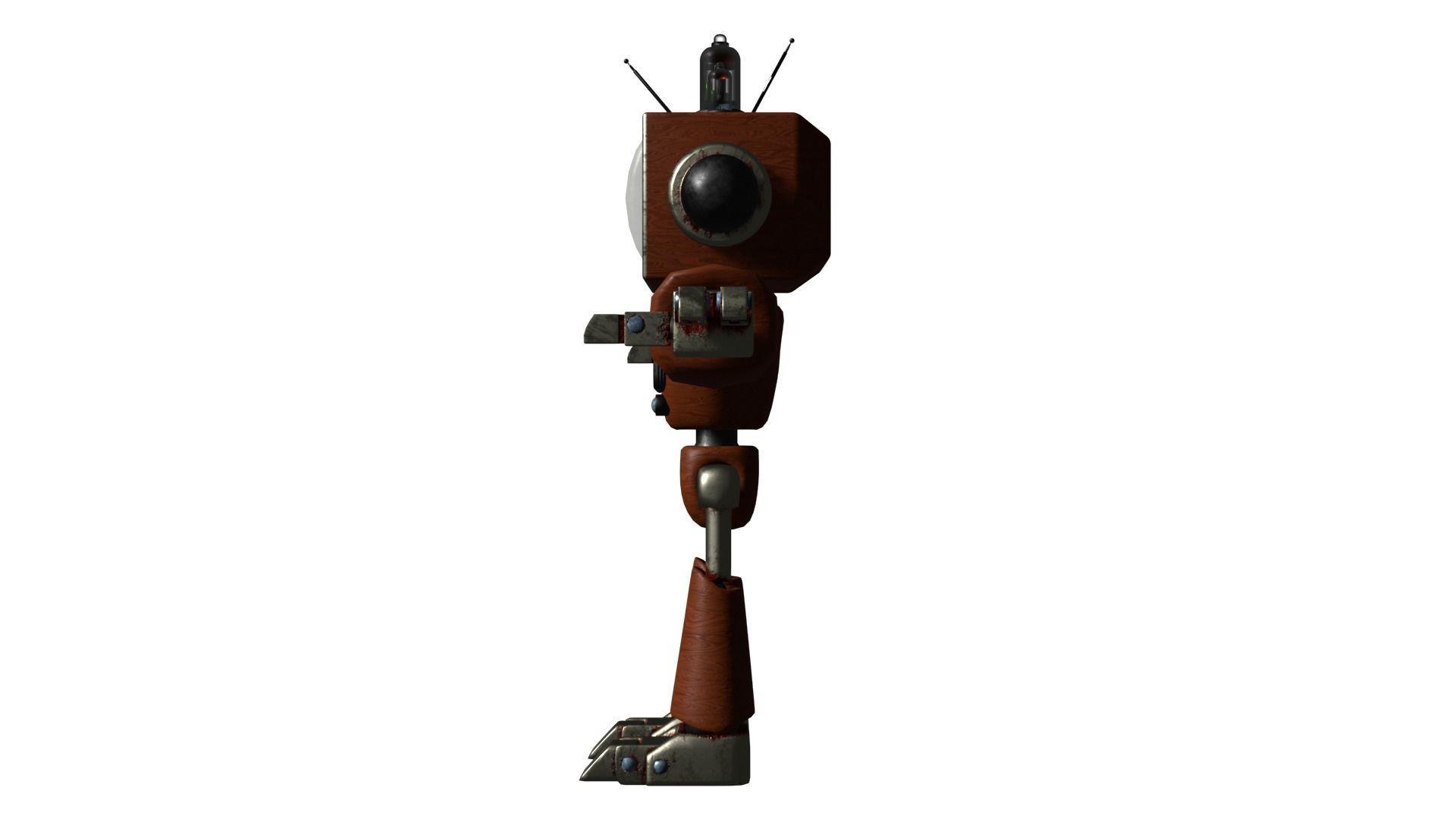 Retro Future Robot 3D Model Free 3D model_2