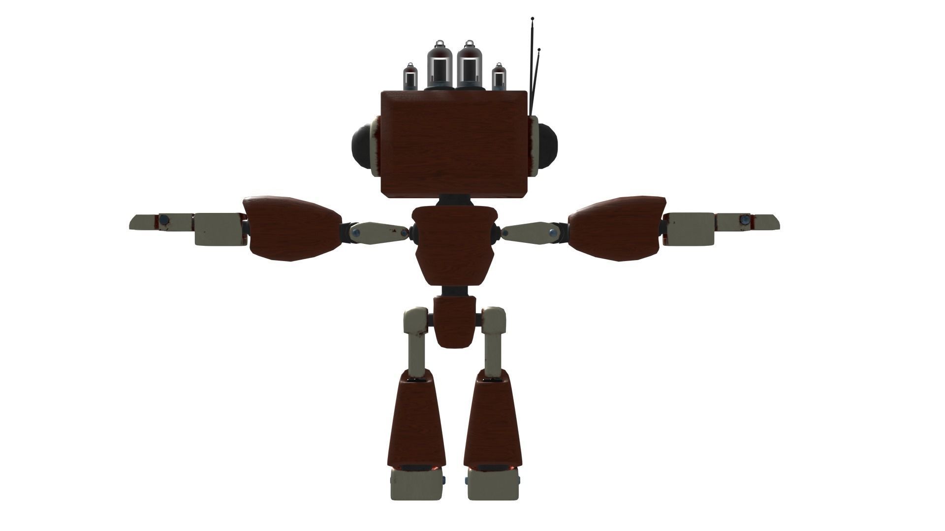 Retro Future Robot 3D Model Free 3D model_3