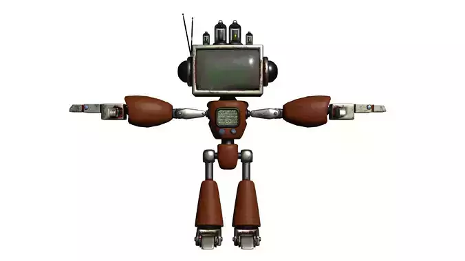 Retro Future Robot 3D Model Free 3D model