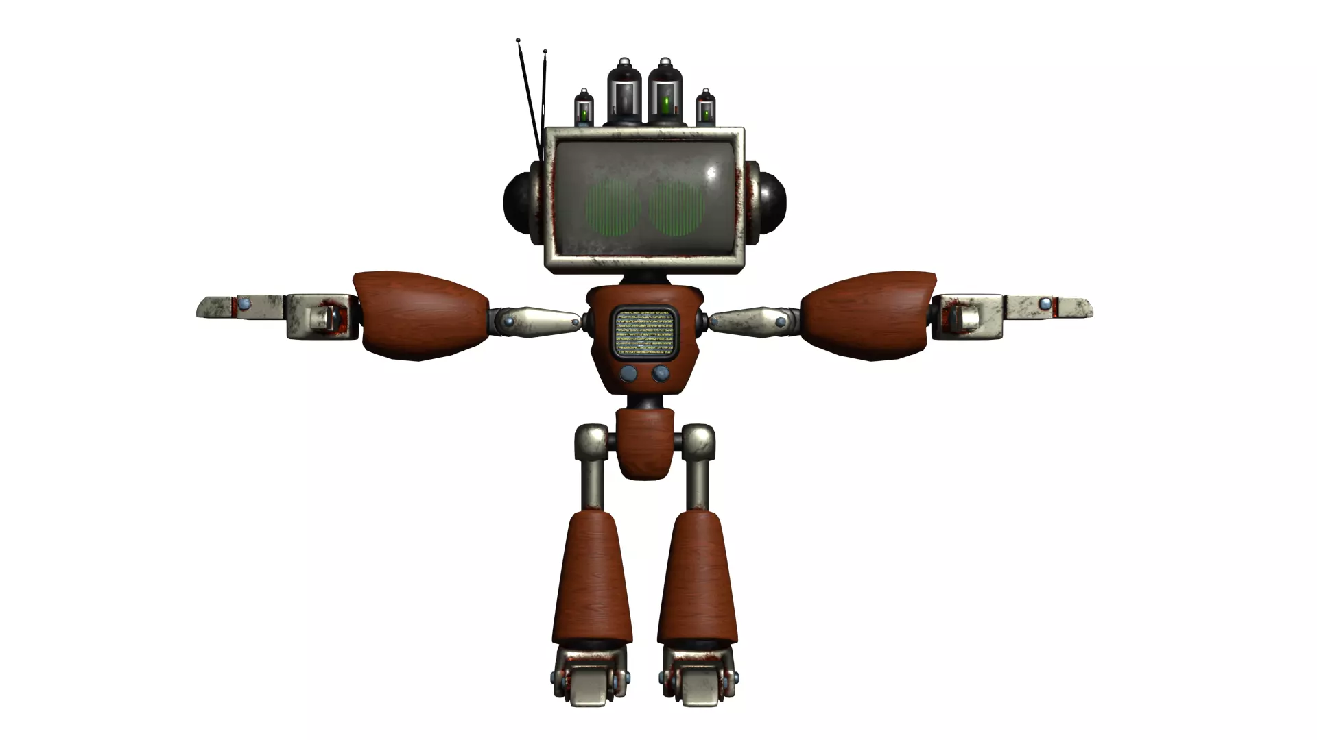 Retro Future Robot 3D Model Free 3D model_0