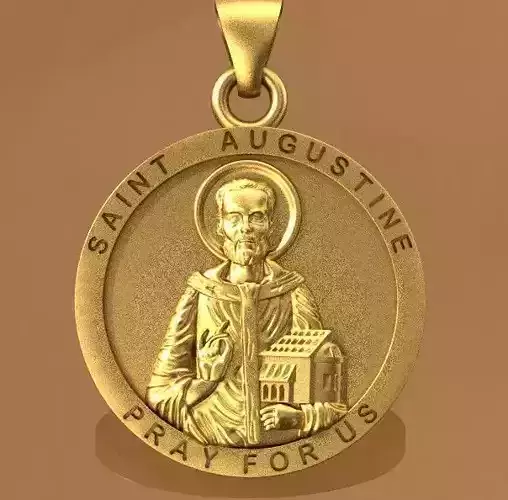 saint Augustine medal  3D print model