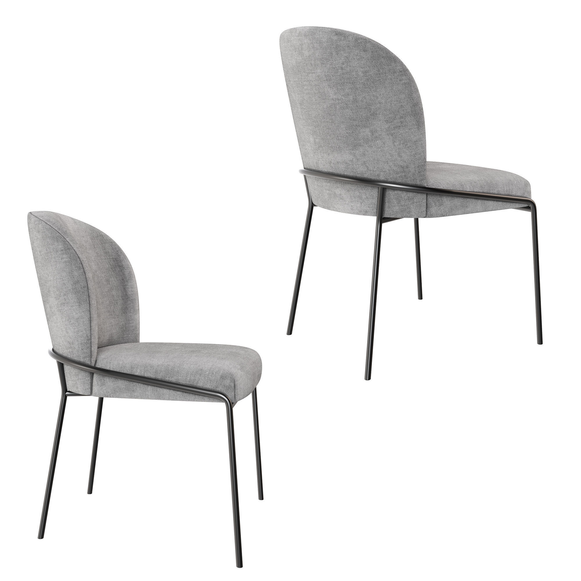Chair Dunst Upholstered by Westelm 3D model_1