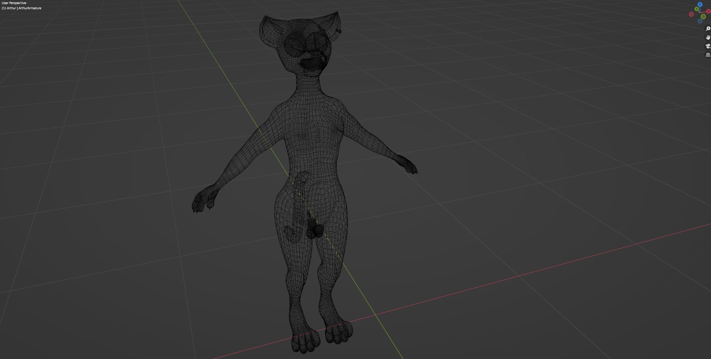Arthur Anthro Lion 3D model_40