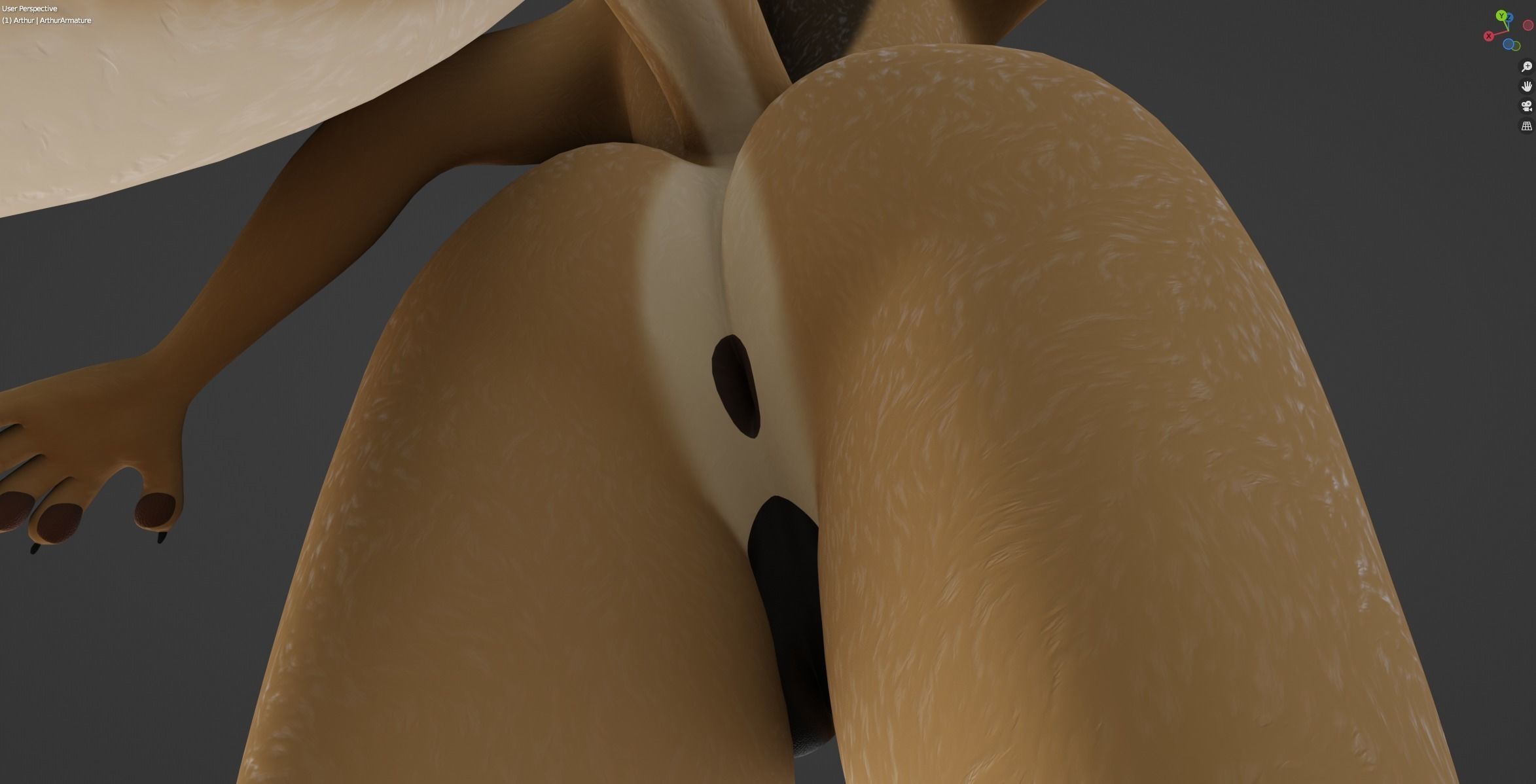 Arthur Anthro Lion 3D model_56