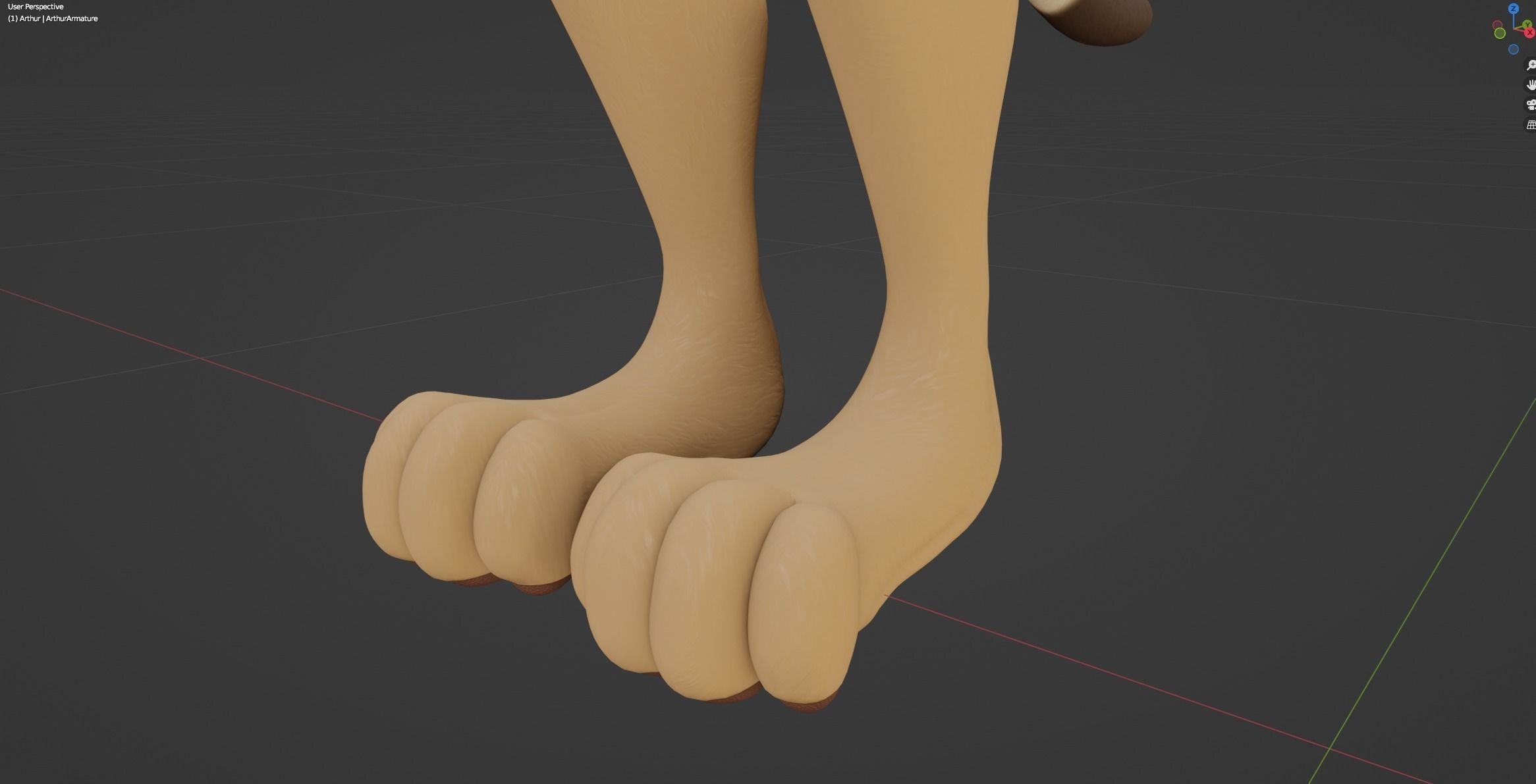 Arthur Anthro Lion 3D model_61