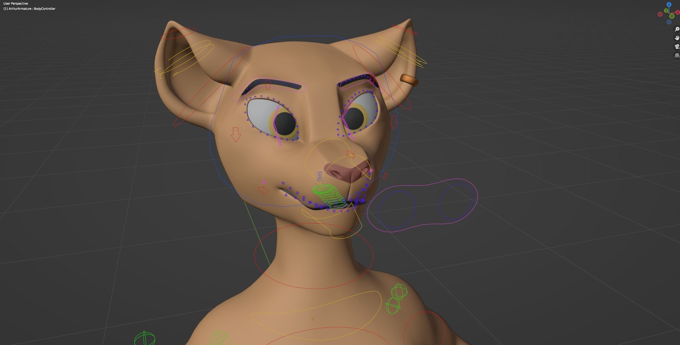 Arthur Anthro Lion 3D model_49