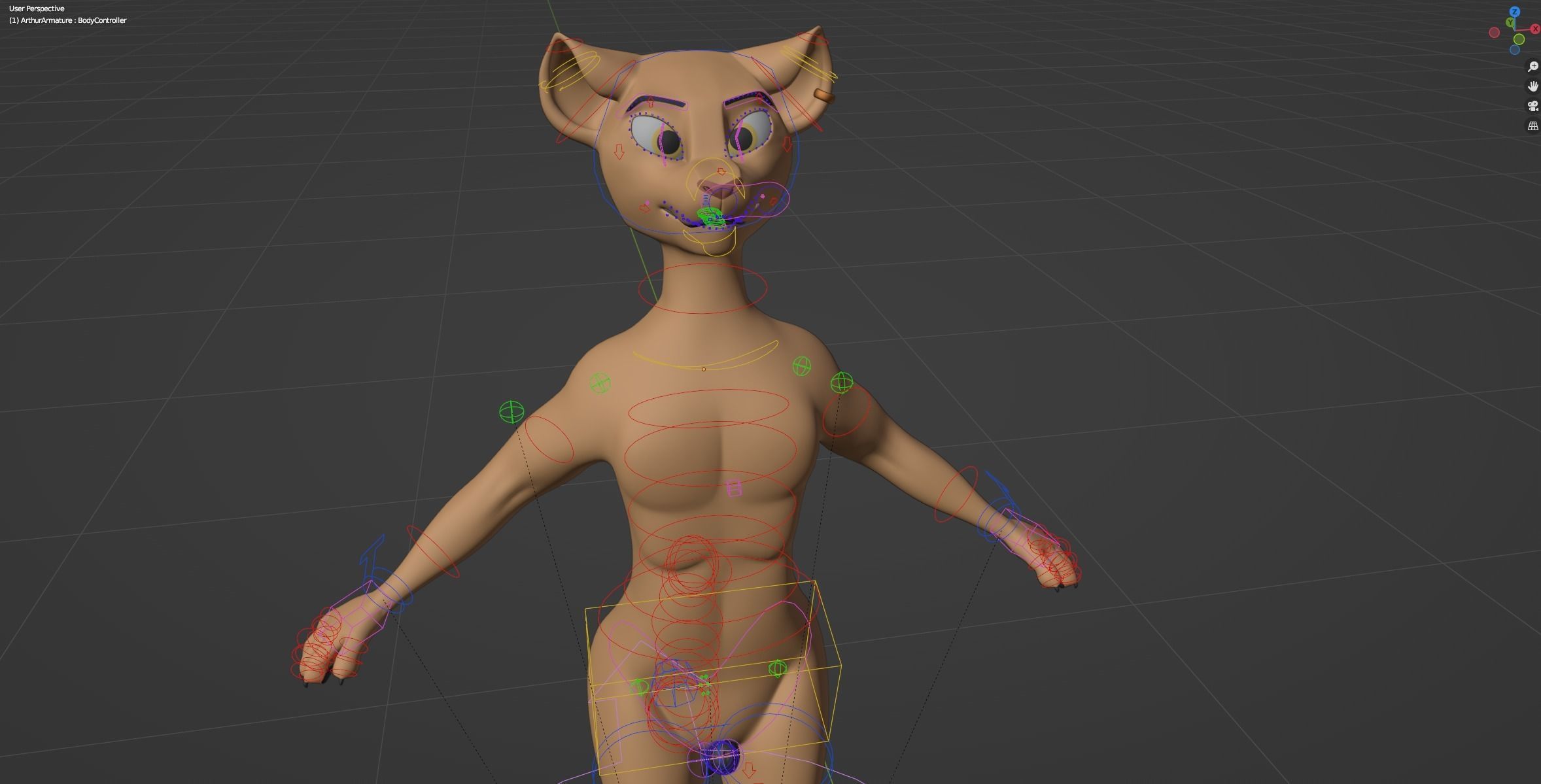Arthur Anthro Lion 3D model_43