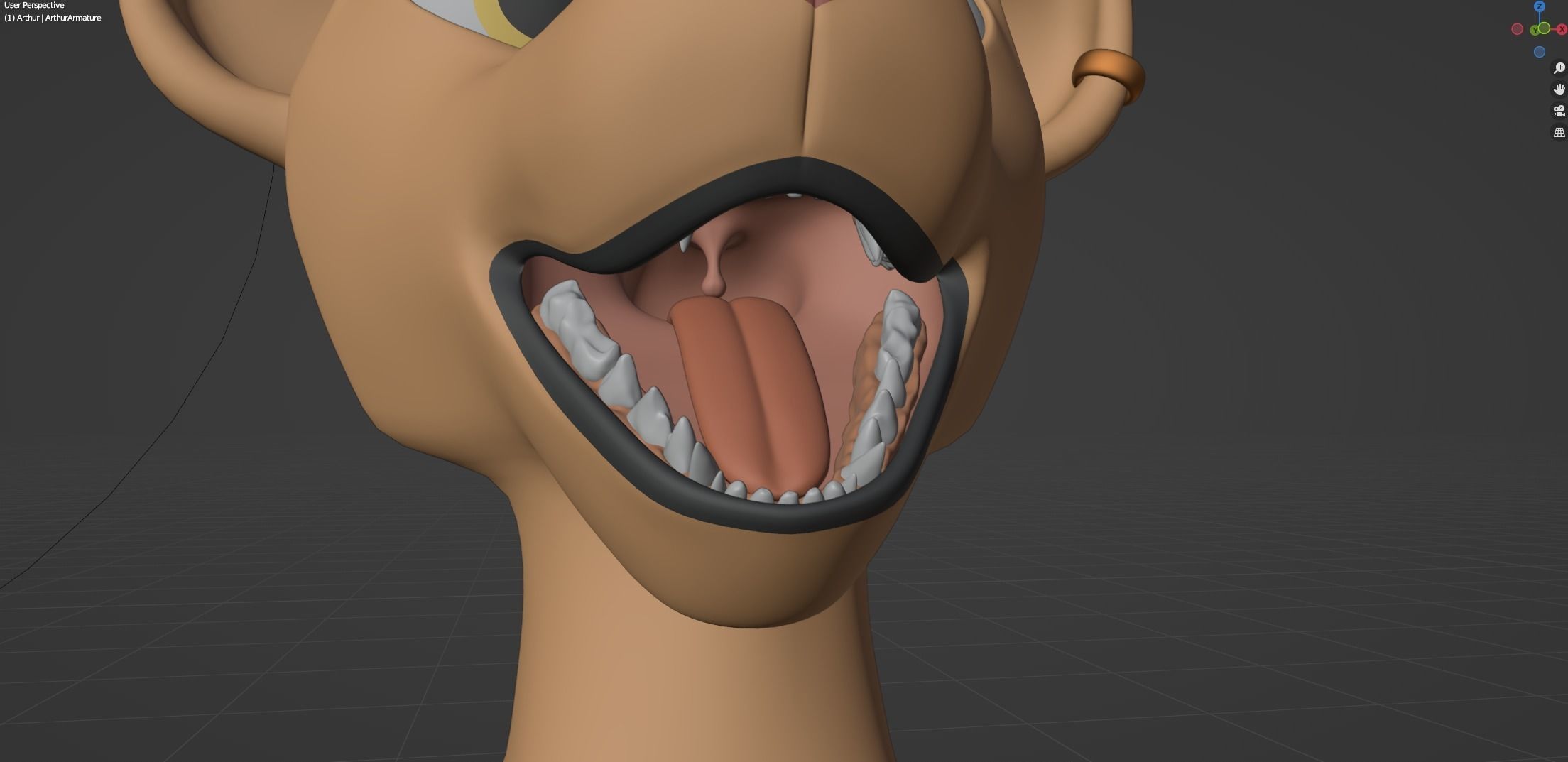 Arthur Anthro Lion 3D model_90