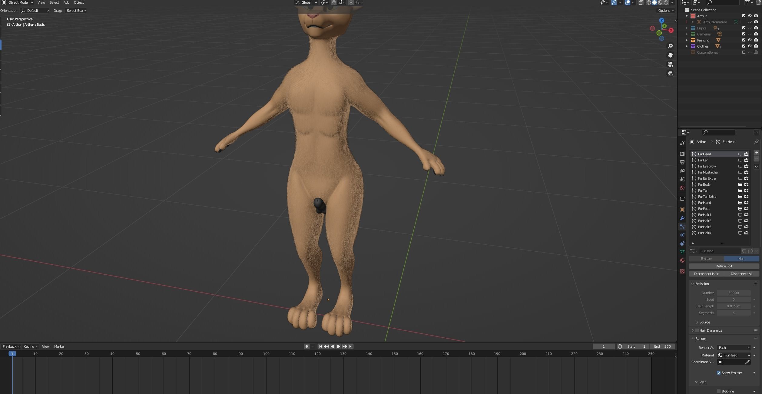 Arthur Anthro Lion 3D model_99