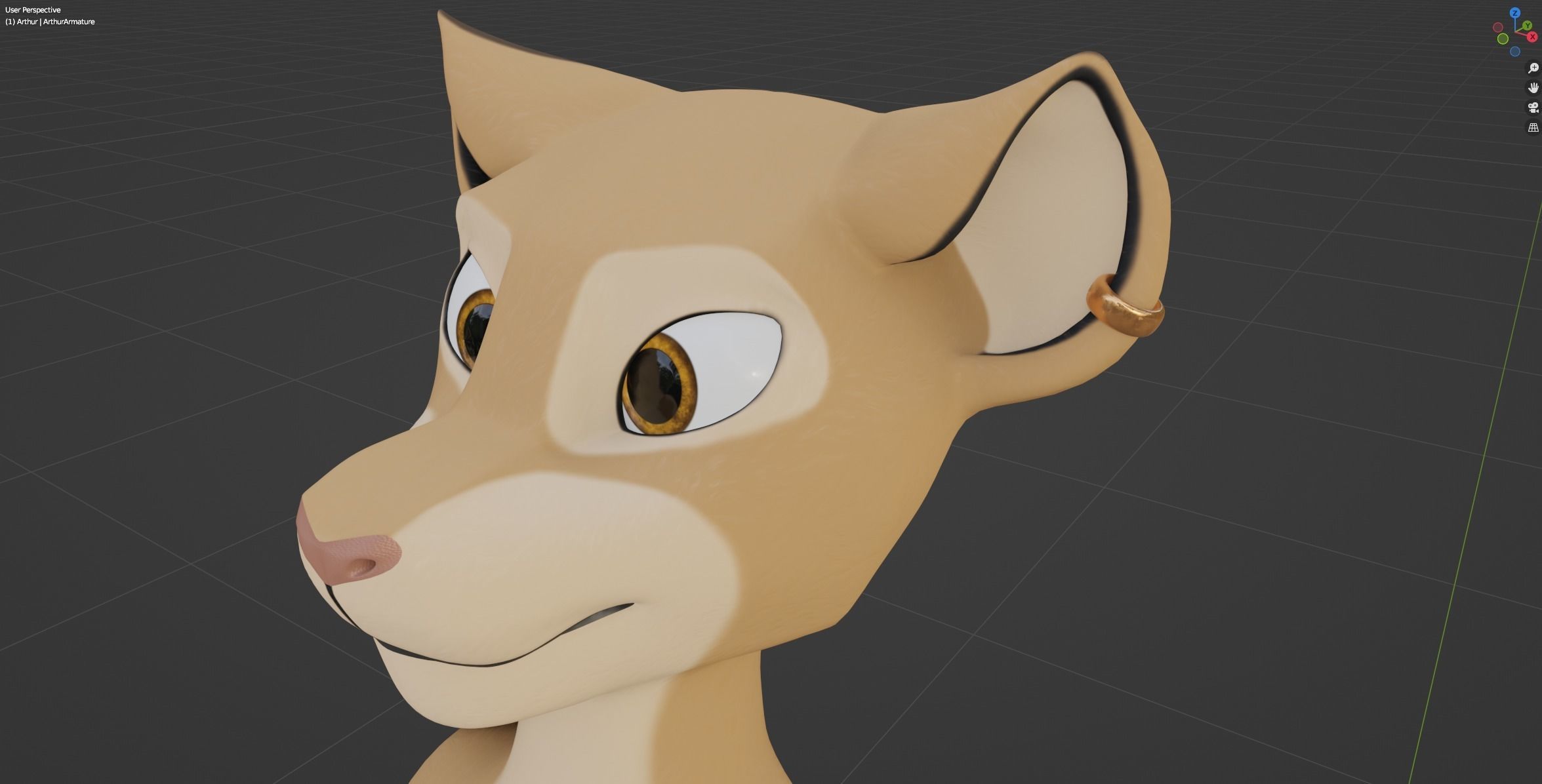 Arthur Anthro Lion 3D model_52