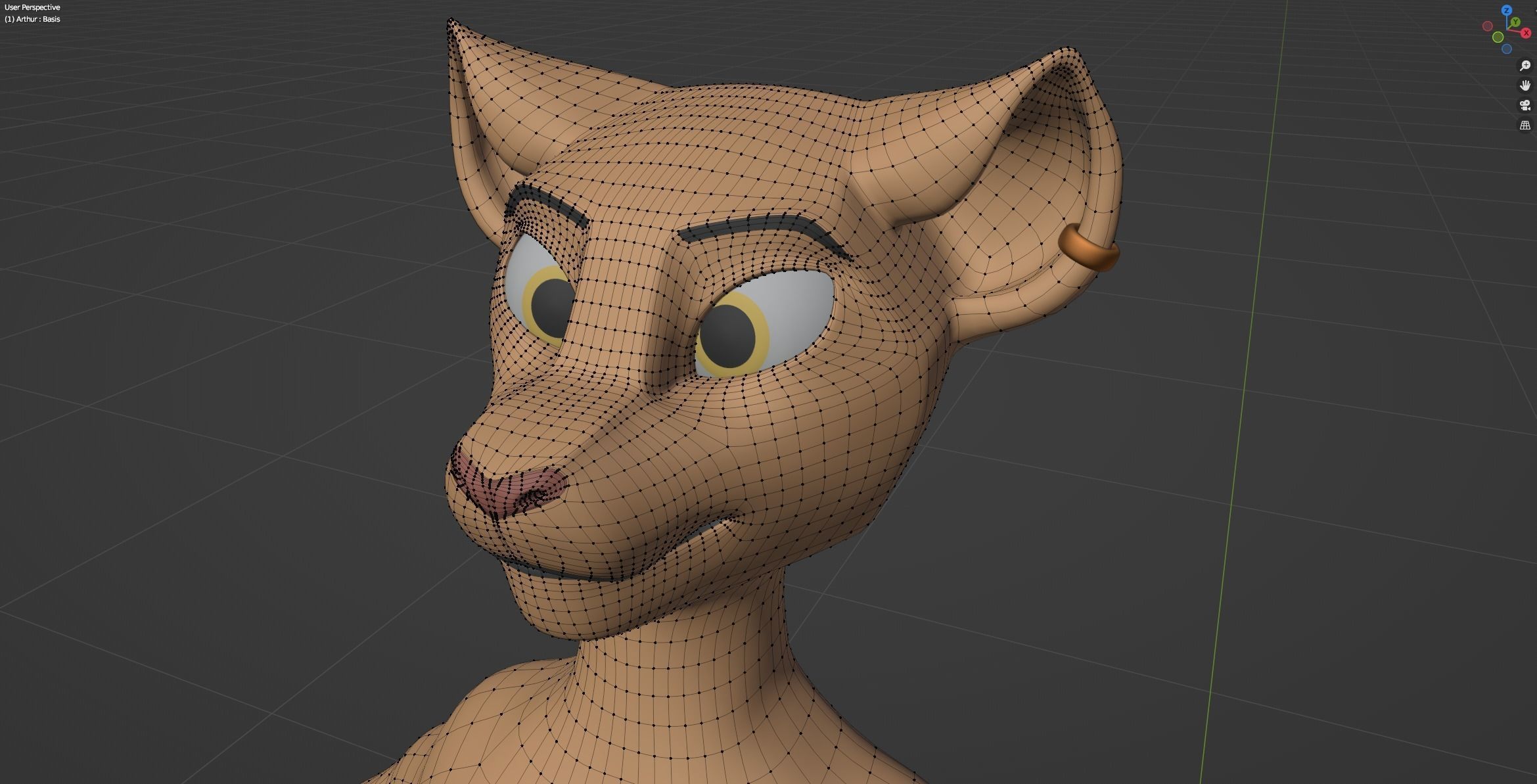 Arthur Anthro Lion 3D model_65