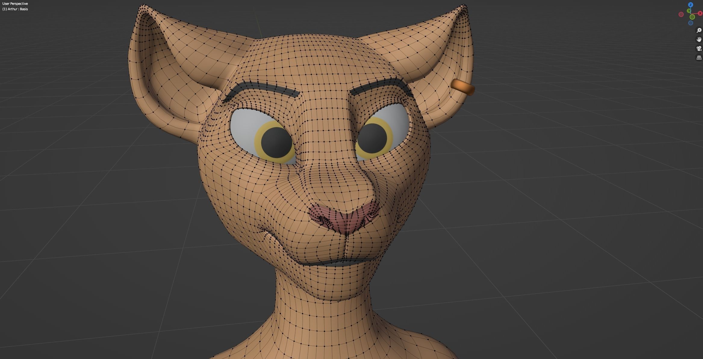 Arthur Anthro Lion 3D model_64