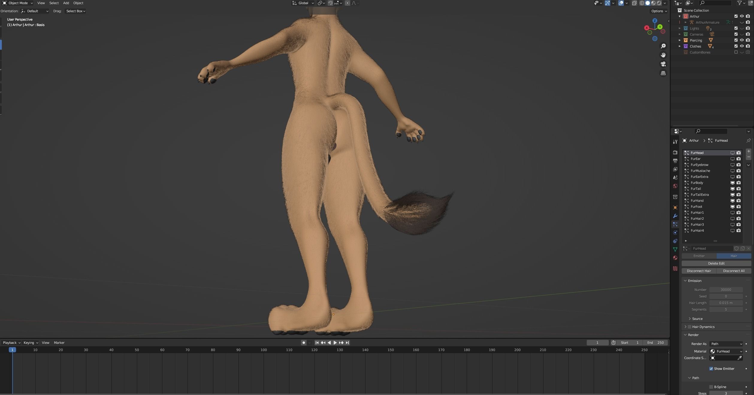 Arthur Anthro Lion 3D model_100