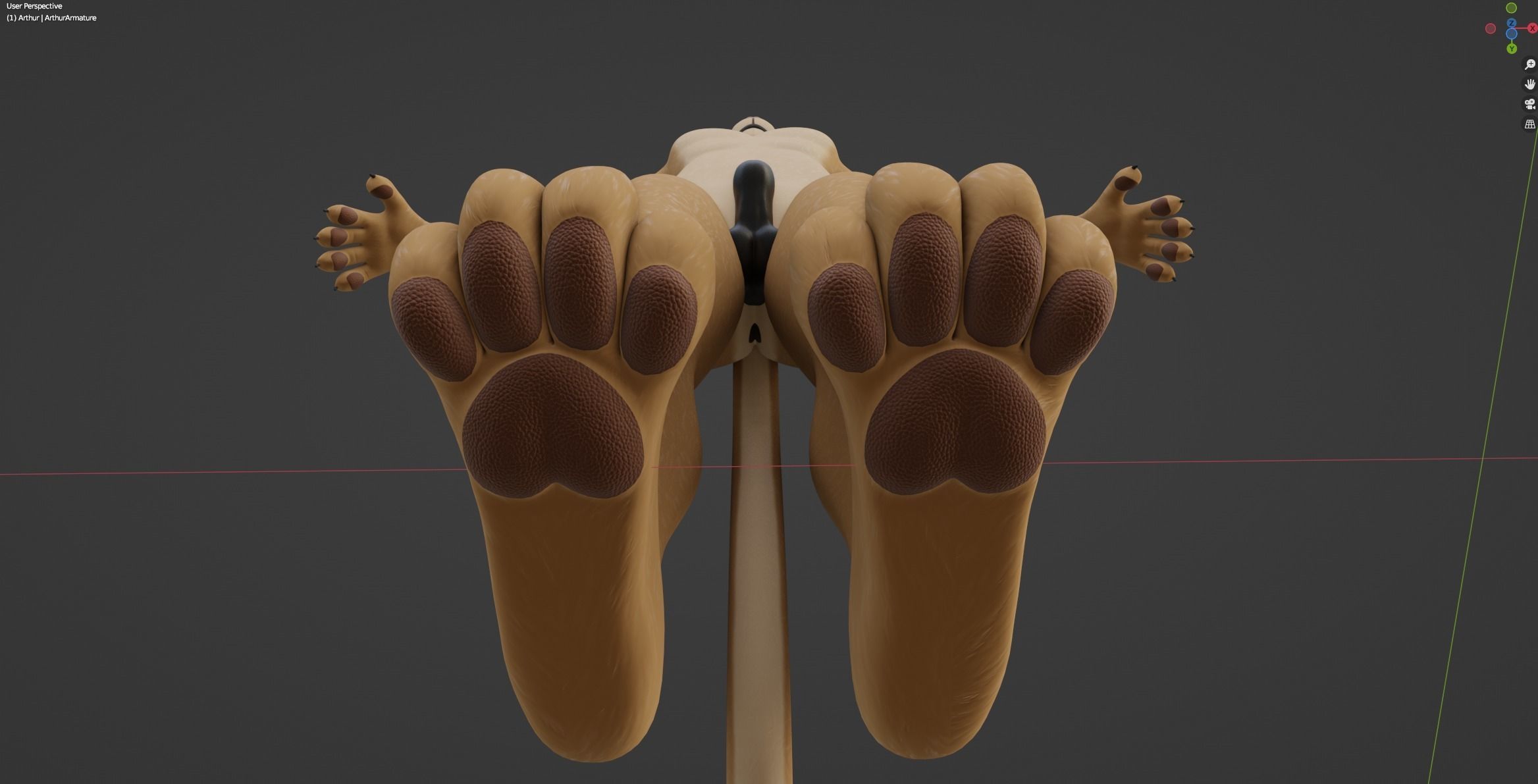 Arthur Anthro Lion 3D model_62