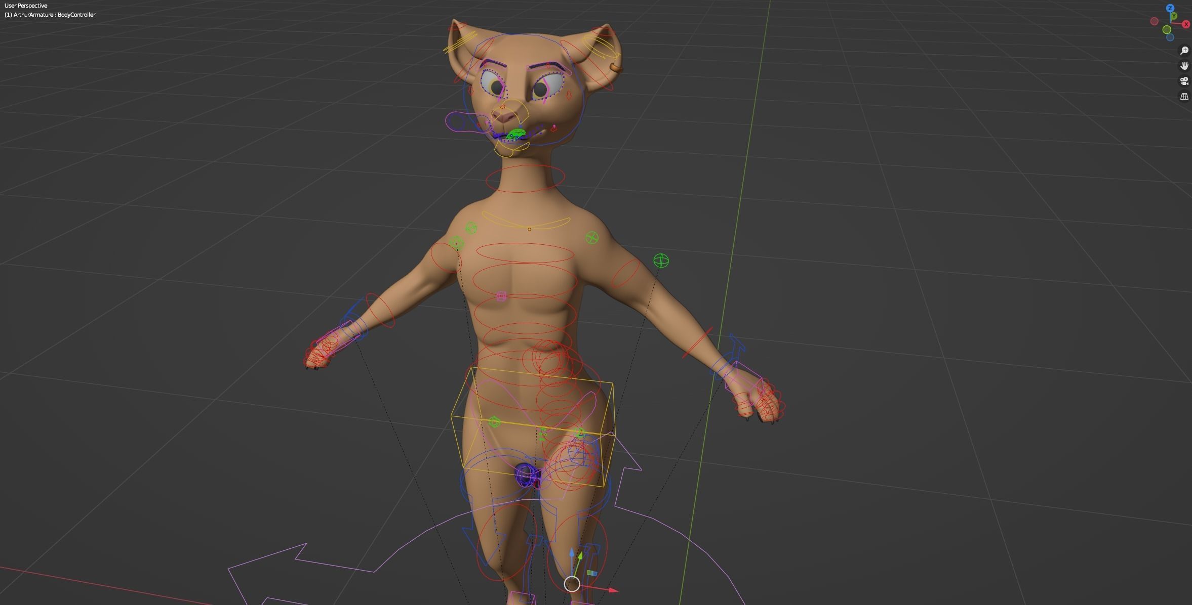 Arthur Anthro Lion 3D model_42