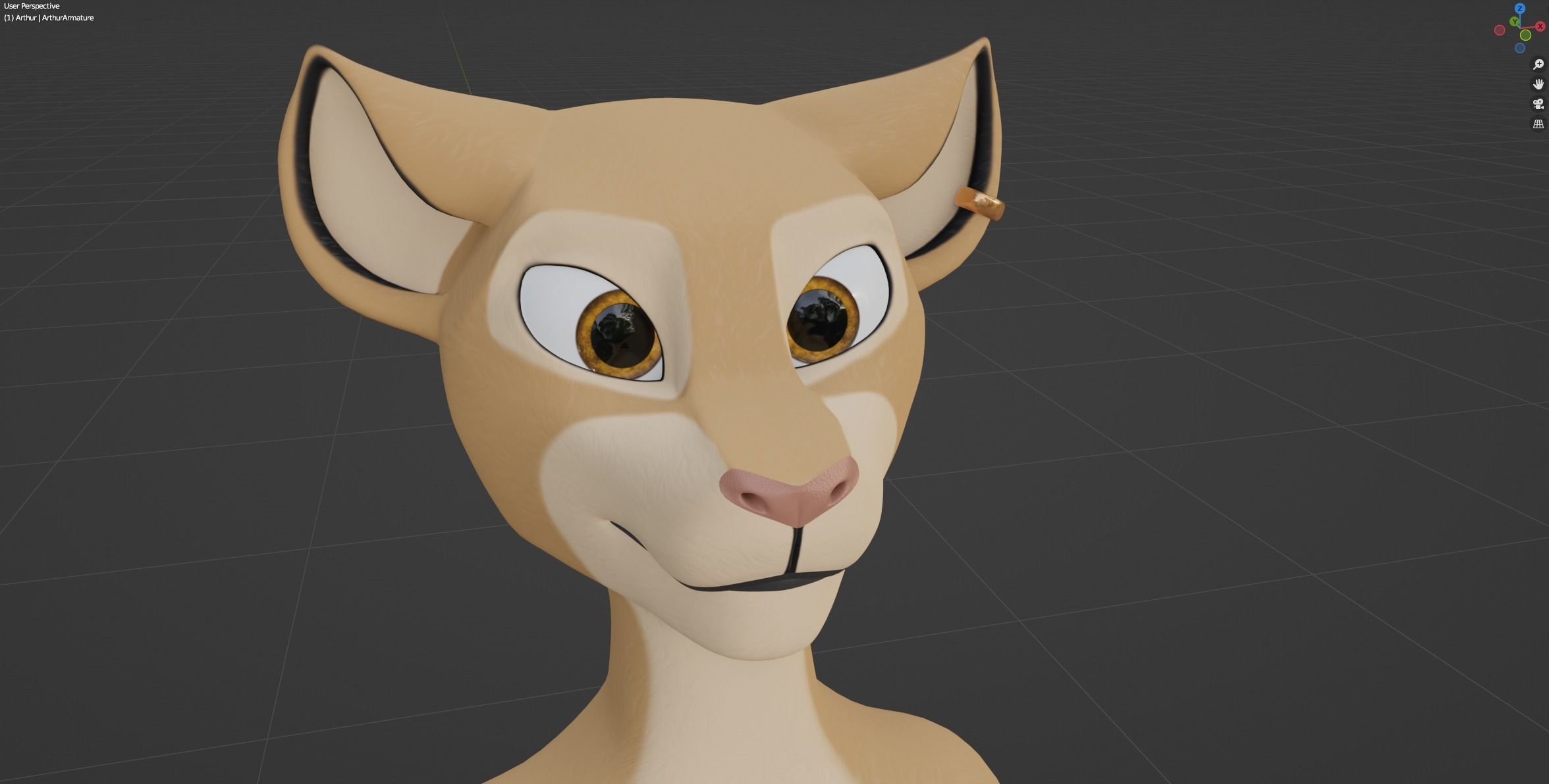 Arthur Anthro Lion 3D model_51